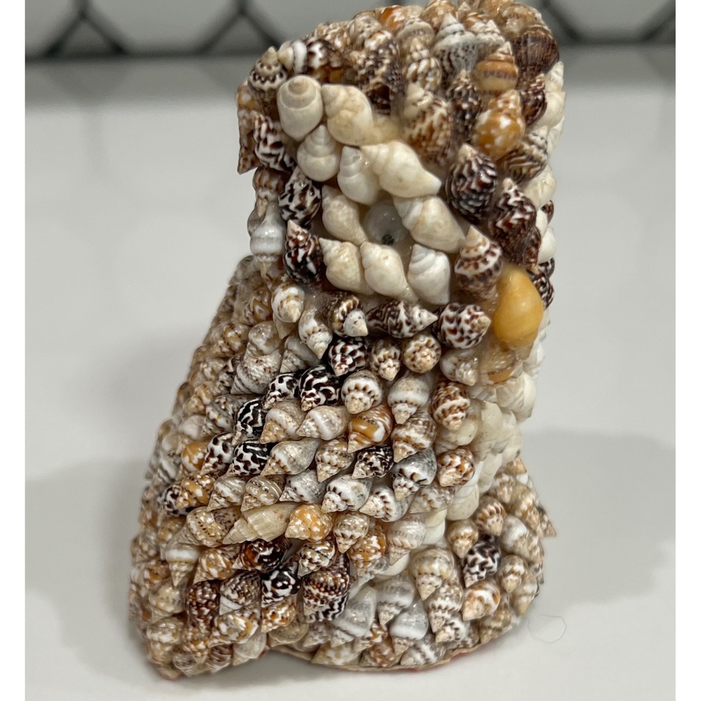 Vintage Seashell Owl Figurine Handcrafted Shell Art Made in Philippines 3.25in - Picture 7 of 9